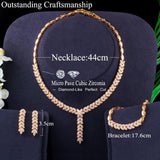 Impressive Micro Pave AAA+ High Quality Cubic Zircon Dangle Drop Flower Leaf  Wedding Jewelry Set - BridalSparkles