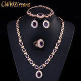 Wonderful 4 Piece Luxury Multi Color AAA+ Cubic Zirconia Diamonds Set