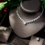 Luxury Clear Brilliant Crystal AAAA Zirconia Bridal Jewelry Set