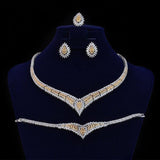 Magnificent High Quality AAAA+ Cubic Zirconia Diamonds 4 piece Bridal Wedding Jewelry Set - BridalSparkles