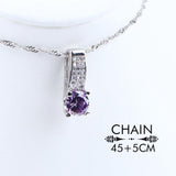 Purple AAA+ Quality Zirconia Bridal Wedding Jewelry Set with  Silver 925 Necklace Ring Earrings Bracelet - BridalSparkles