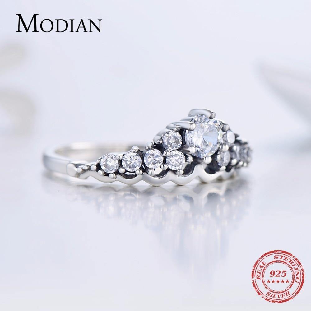 New Captivating 925 Sterling Silver Crown Rings - BridalSparkles