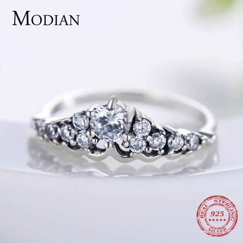 New Captivating 925 Sterling Silver Crown Rings - BridalSparkles