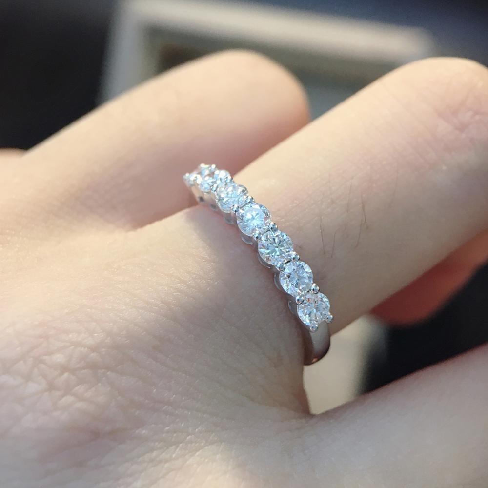 Romantic Luxury Moissanite Round Cut Excellent Wedding Ring - BridalSparkles