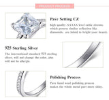 Beautiful 925 sterling silver  AAAAA Cubic Zircon Real wedding ring - BridalSparkles