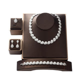 Luxury Wedding Jewelry Set  with AAAA+ High Quality Cubic Zirconia Diamonds