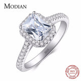 Exquisite AAAAA Zirconia 925 Solid Silver Ring For Wedding - BridalSparkles