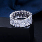 Luxury Elegant Leaf Flower AAA+ CZ Diamonds Necklace Earring Jewelry Set - BridalSparkles
