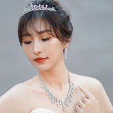 Luxury Multicolor AAAA+ Cubic Zirconia 2 Piece Brilliant Big Long Drop Jewelry Set - BridalSparkles