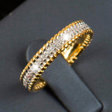 New for 2020 925 sterling Silver AAAAA Quality Zircon Gold Colour Wedding Ring