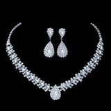 Luxurious AAA+ Austrian Rhinestone Crystals Necklace Earrings Wedding Jewelry Sets - BridalSparkles