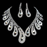 Luxurious AAA+ Austrian Rhinestone Crystals Necklace Earrings Wedding Jewelry Sets - BridalSparkles