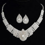 Luxurious AAA+ Austrian Rhinestone Crystals Necklace Earrings Wedding Jewelry Sets - BridalSparkles