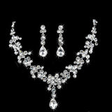 Luxurious AAA+ Austrian Rhinestone Crystals Necklace Earrings Wedding Jewelry Sets - BridalSparkles