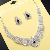 Luxurious AAA+ Austrian Rhinestone Crystals Necklace Earrings Wedding Jewelry Sets - BridalSparkles