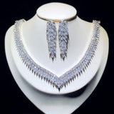 High Quality Classic Drop Shaped AAA+ Zircon Diamonds Bridal Set