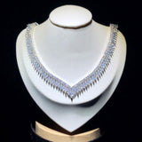 High Quality Classic Drop Shaped AAA+ Zircon Diamonds Bridal Set - BridalSparkles