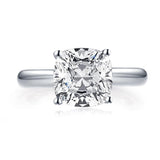 Dazzling 3.0 CT Cushion Cut SONA Diamond 925 Sterling Silver Wedding Engagement Solitaire Ring