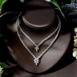 Beautiful Designer AAAA+ Cubic Zirconia Diamonds Elegant 4 Piece Jewelry Wedding Bridal Set - BridalSparkles