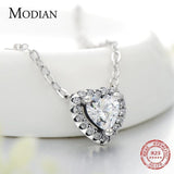 Charming 925 Sterling Silver AAAA Quality Zircon Wedding Jewelry Set with Heart Pendant Ring Earrings - BridalSparkles