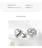 Charming 925 Sterling Silver AAAA Quality Zircon Wedding Jewelry Set with Heart Pendant Ring Earrings - BridalSparkles