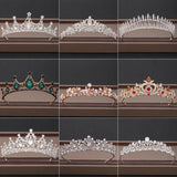Wedding Crowns Tiaras Bridal Headpieces with Baroque Rhinestones Crystals