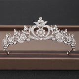 Wedding Crowns Tiaras Bridal Headpieces with Baroque Rhinestones Crystals - BridalSparkles