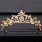 Wedding Crowns Tiaras Bridal Headpieces with Baroque Rhinestones Crystals - BridalSparkles