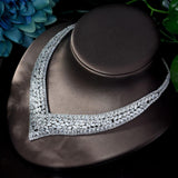 Classy Designer AAAA+ Zirconia CZ Diamonds 4 piece Bridal Wedding Jewelry Set - BridalSparkles
