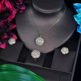 Elegant Shiny High Quality AAAA+ Cubic Zirconia Diamonds Bridal Jewelry Set