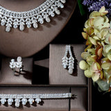 Glamorous Water Drop Big Luxury AAA+ CZ Diamonds Jewelry Set - BridalSparkles