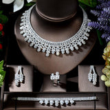 Glamorous Water Drop Big Luxury AAA+ CZ Diamonds Jewelry Set - BridalSparkles