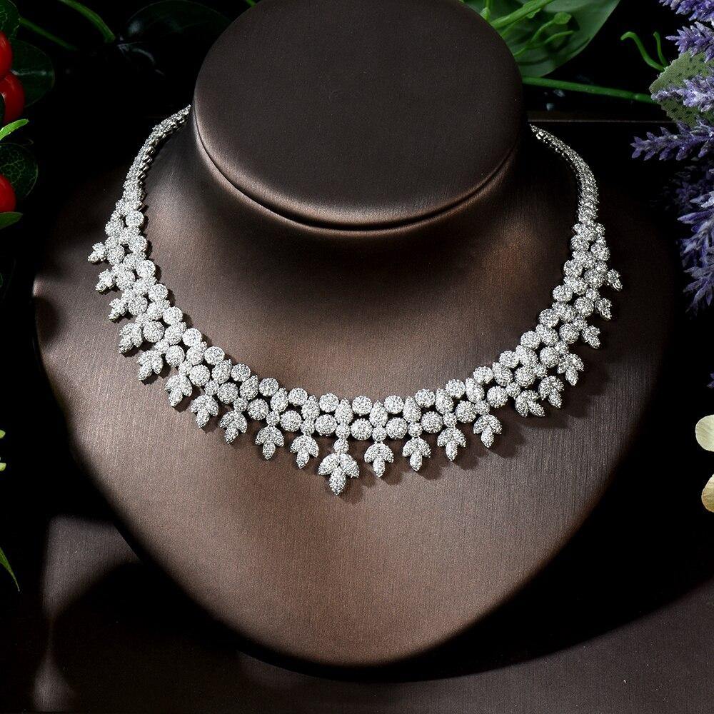 Dazzling Designer AAAA+ Quality Cubic Zirconia Diamond 4 Piece Wedding Bridal Jewelry Set - BridalSparkles