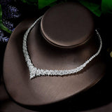 2021 Trendy Full AAA+ Cubic Zirconia Diamonds Bridal Jewelry Set - BridalSparkles