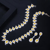 Shiny Green Crystal High Quality AAAA Cubic Zirconia 2 Piece Wedding Bridal Jewelry Set - BridalSparkles