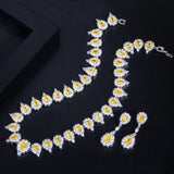Shiny Green Crystal High Quality AAAA Cubic Zirconia 2 Piece Wedding Bridal Jewelry Set - BridalSparkles
