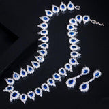 Shiny Green Crystal High Quality AAAA Cubic Zirconia 2 Piece Wedding Bridal Jewelry Set - BridalSparkles