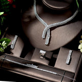 Attractive Designer AAAA+ Quality Zirconia Diamonds 4 piece Jewelry Wedding Bridal Set
