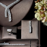 Attractive Designer AAAA+ Quality Zirconia Diamonds 4 piece Jewelry Wedding Bridal Set - BridalSparkles