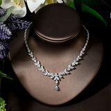 Luxury Sparkling Designer AAAA+ Cubic Zirconia Diamonds 4 Piece Bridal Wedding Jewelry Set - BridalSparkles