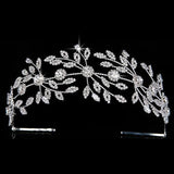 Elegant Leaves Design AAAA+ Quality Zircon Diamonds  Bridal Hair Accessory - BridalSparkles