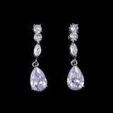 Ravishing Wedding Bridal Earrings Necklace 2 Piece  Jewelry Set AAAA High Quality Cubic Zircon Diamonds - BridalSparkles