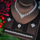 Beautiful Marquise Cut Designer AAAA+ Quality Zircon Diamonds 4 piece Bridal Wedding Jewelry Set