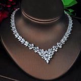 Beautiful Marquise Cut Designer AAAA+ Quality Zircon Diamonds 4 piece Bridal Wedding Jewelry Set - BridalSparkles