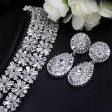 Exclusive Luxury AAA+ Cubic Zirconia Diamonds Necklace Earring Bracelet Bridal Jewelry Set - Best Seller - BridalSparkles