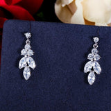 Brilliant AAA+ Quality Cubic Zircon Diamonds Necklace Earrings Wedding Bridal Jewelry Set - Best Seller - BridalSparkles