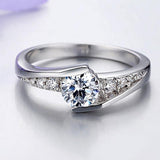 Dazzling 0.75ct 925 Silver Lab Diamond Wedding Engagement Ring for Bridal Jewelry - BridalSparkles