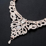 Splendid Designer High Quality Crystals Earring and Necklace Luxury Wedding Bridal Jewelry Set. - BridalSparkles