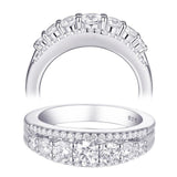 Stunning 1.2Ct  Round Cut AAAA Simulated Diamond Eternity Ring