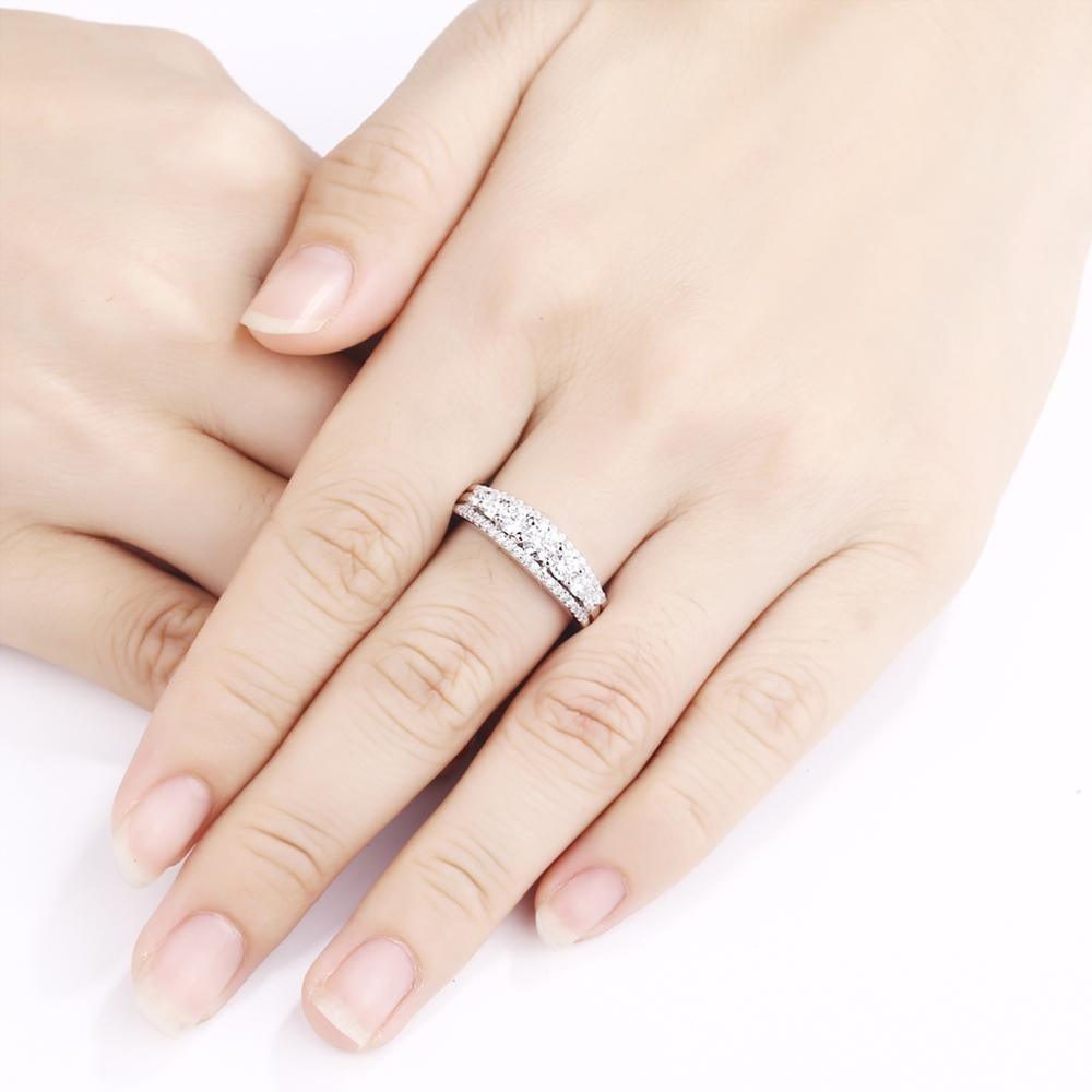 Stunning 1.2Ct  Round Cut AAAA Simulated Diamond Eternity Ring - BridalSparkles